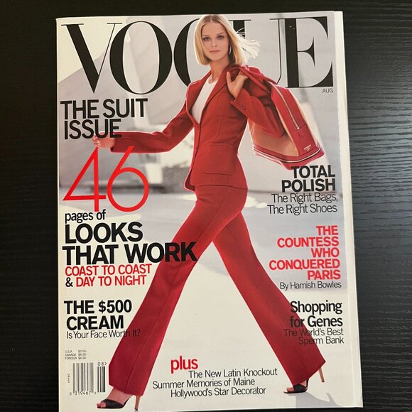 Vogue Magazine August 2000 Carmen Kass Gisele Karen Elson Michelle Rodriguez - Picture 1 of 4